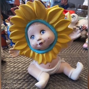 Quirky Sunflower Baby Figurine